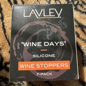 Lavley “wine Days” Silicone Wine Stoppers 7-pack